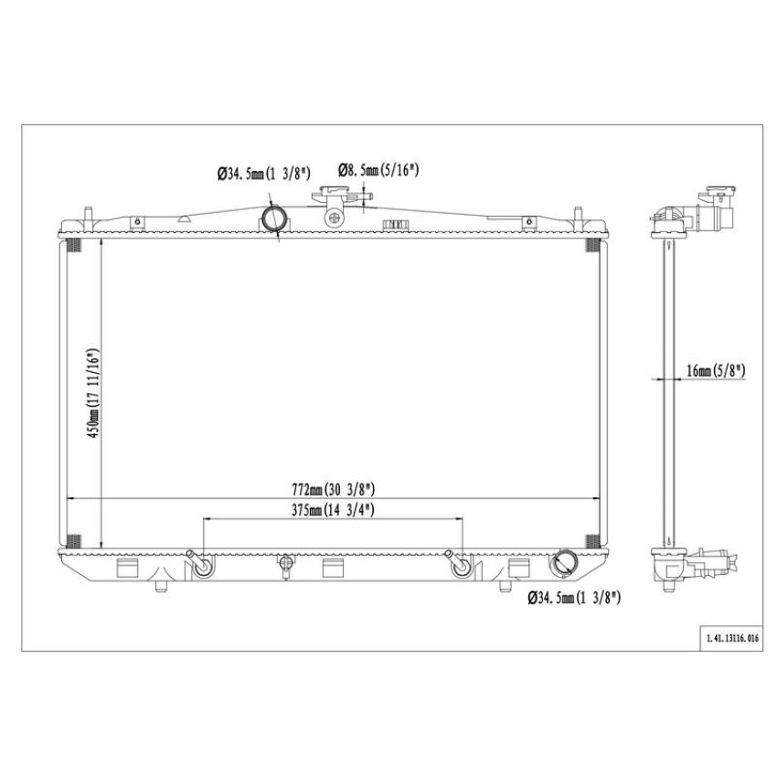Reach International 41-13116 Radiator