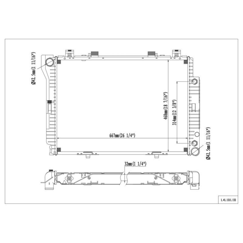 Reach International 41-1311 Radiator