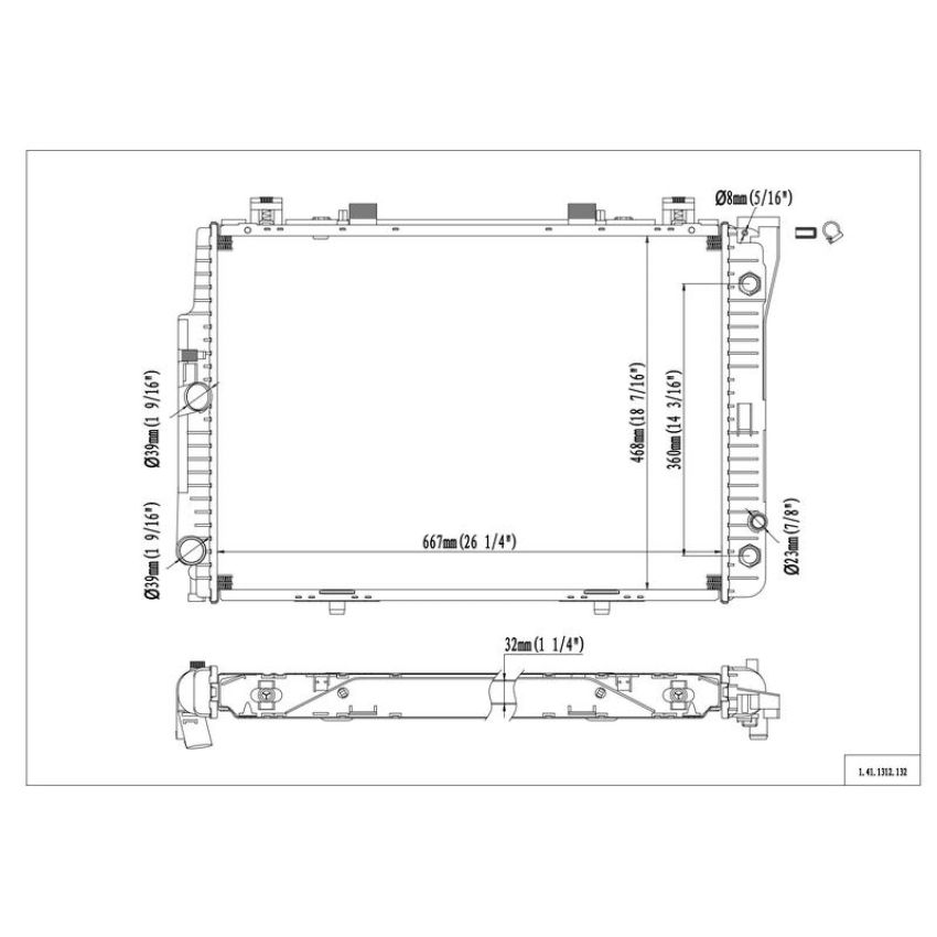 Reach International 41-1312 Radiator