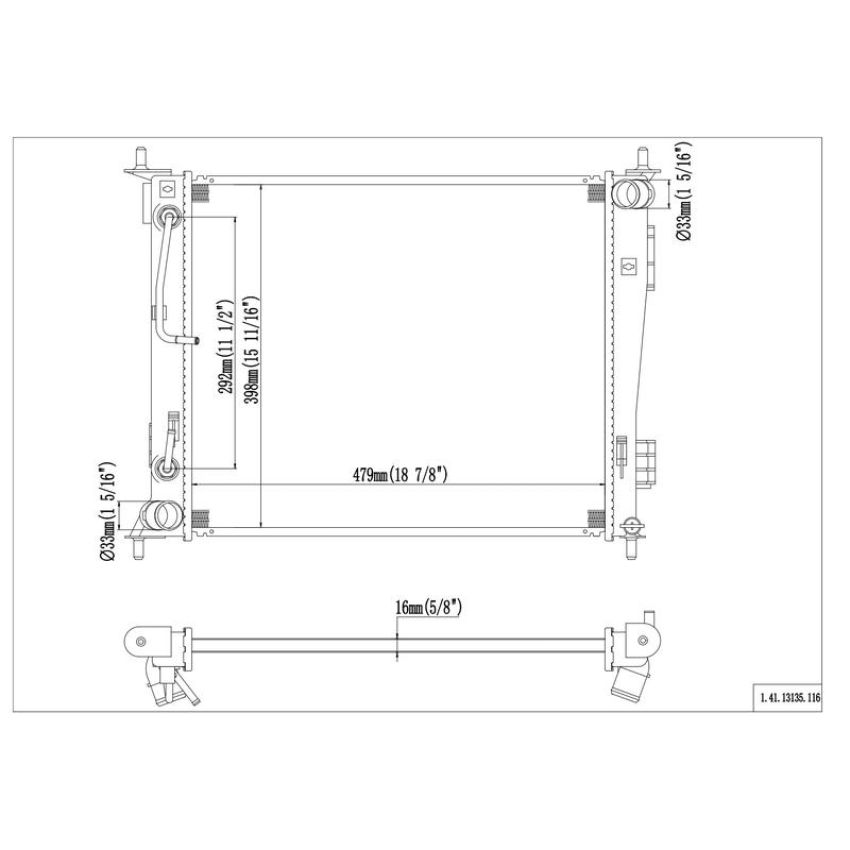 Reach International 41-13135 Radiator