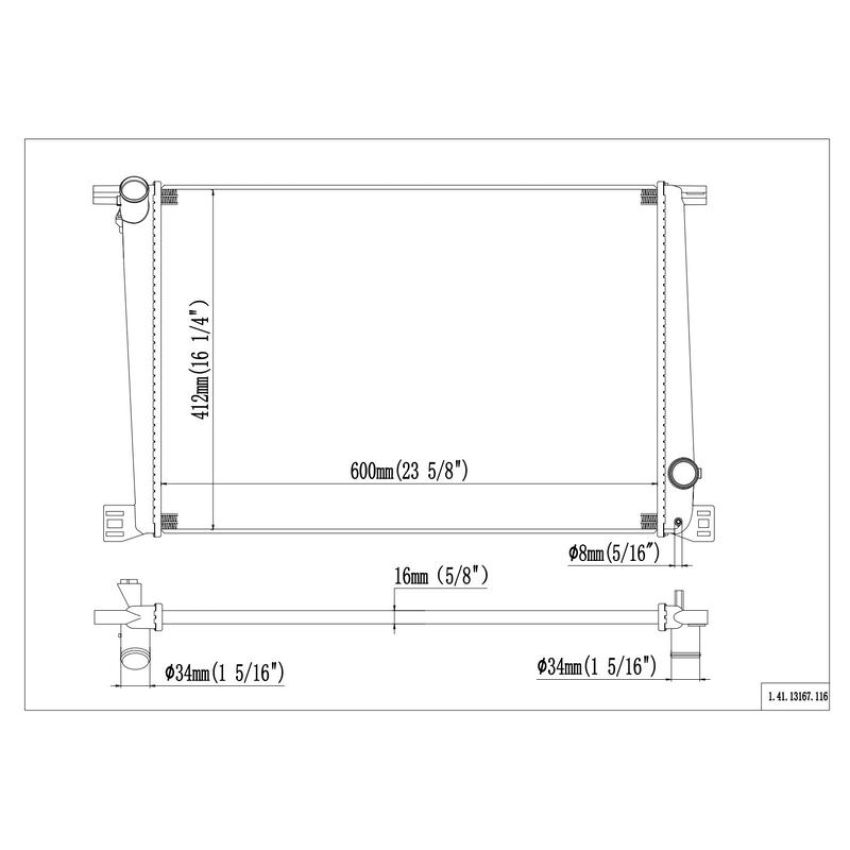 Reach International 41-13167 Radiator