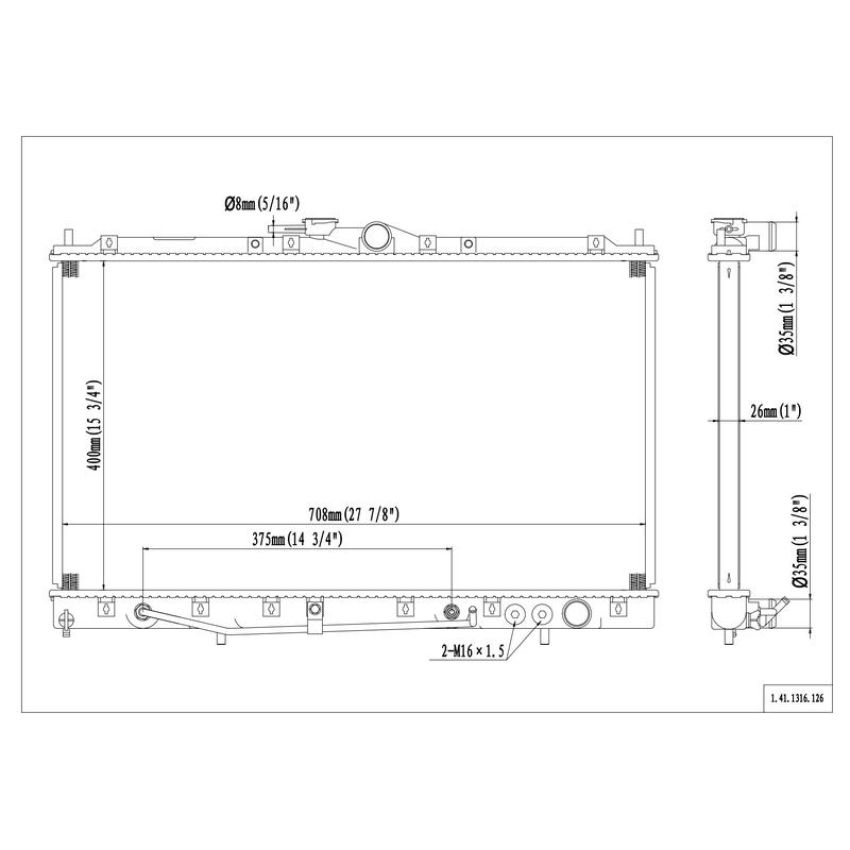 Reach International 41-1316 Radiator