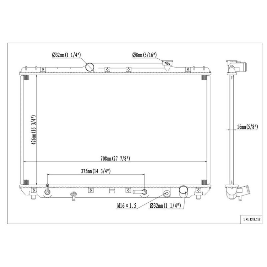 Reach International 41-1318 Radiator