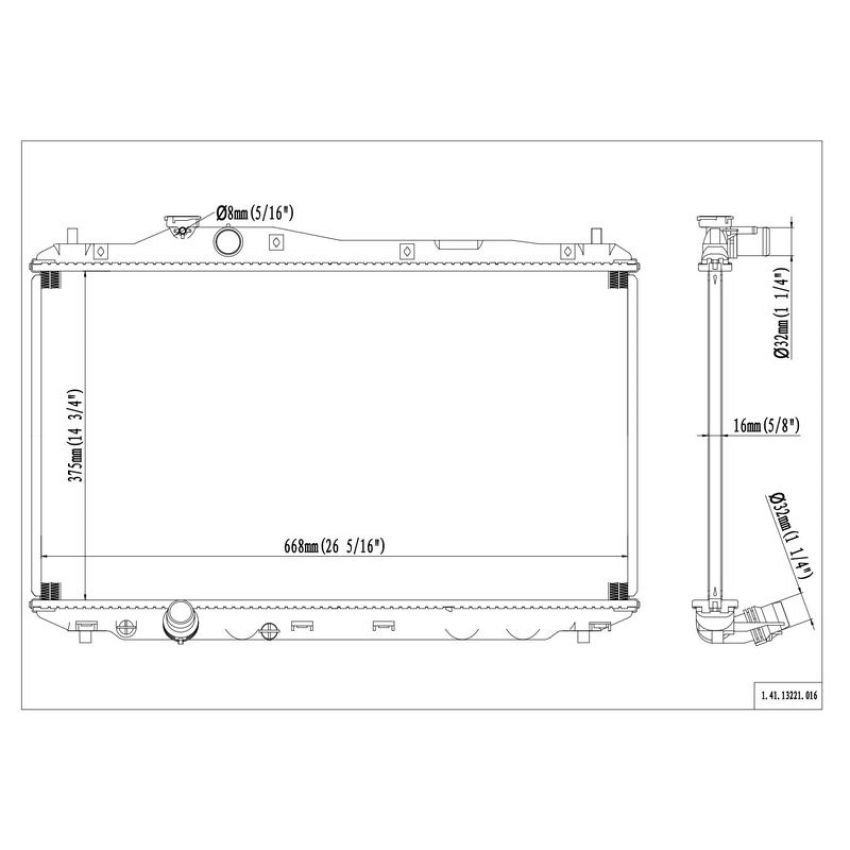 Reach International 41-13221 Radiator