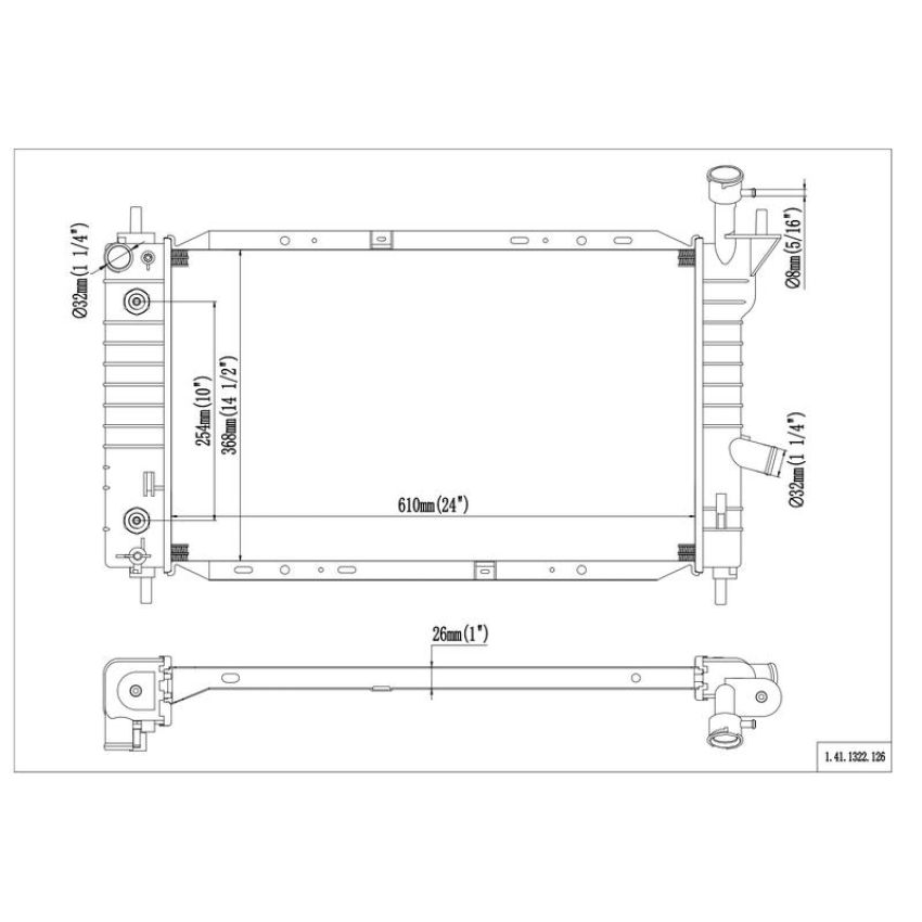 Reach International 41-1322 Radiator