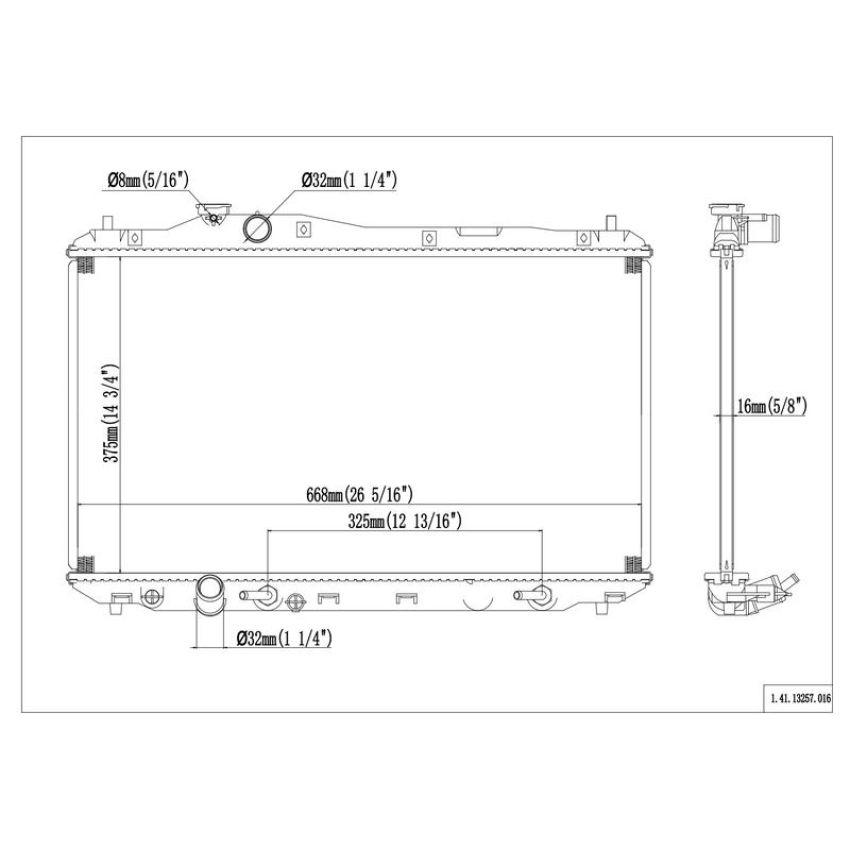 Reach International 41-13257 Radiator