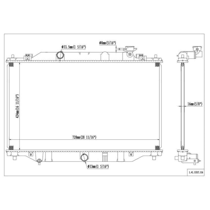 Reach International 41-13317 Radiator