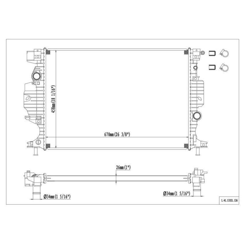 Reach International 41-13321 Radiator