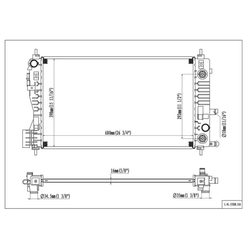Reach International 41-13328 Radiator