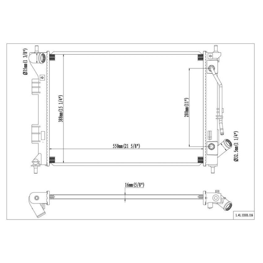 Reach International 41-13333 Radiator
