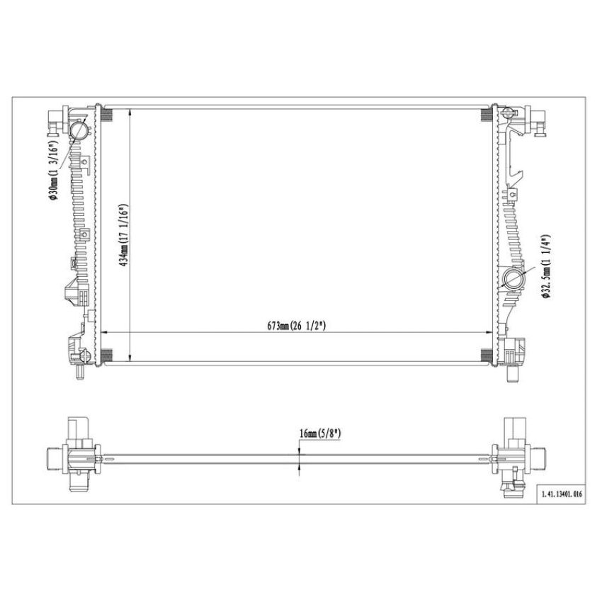 Reach International 41-13401 Radiator