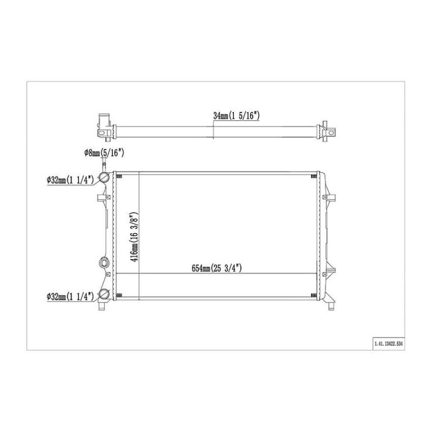 Reach International 41-13422 Radiator