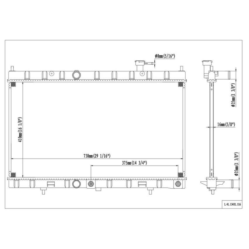 Reach International 41-13431 Radiator