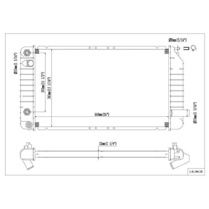 Reach International 41-1344 Radiator