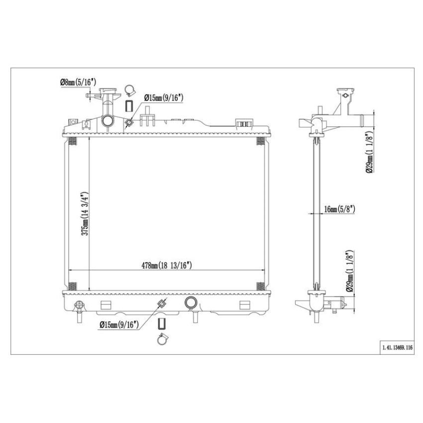 Reach International 41-13469 Radiator