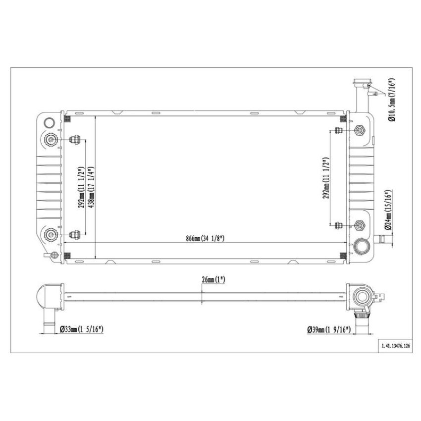 Reach International 41-13476 Radiator