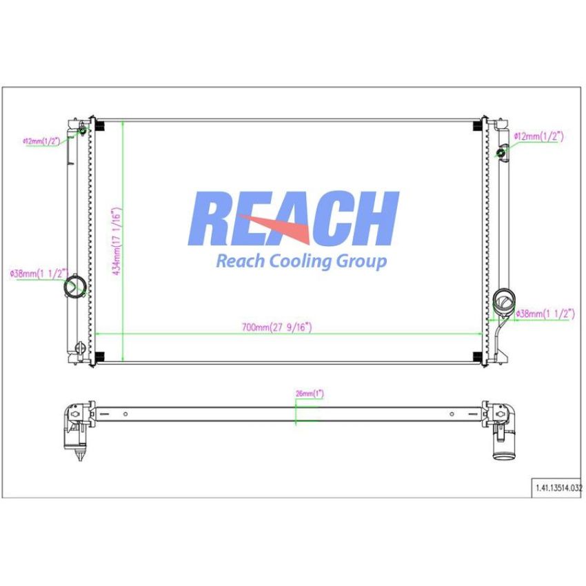 Reach International 41-13514 Radiator