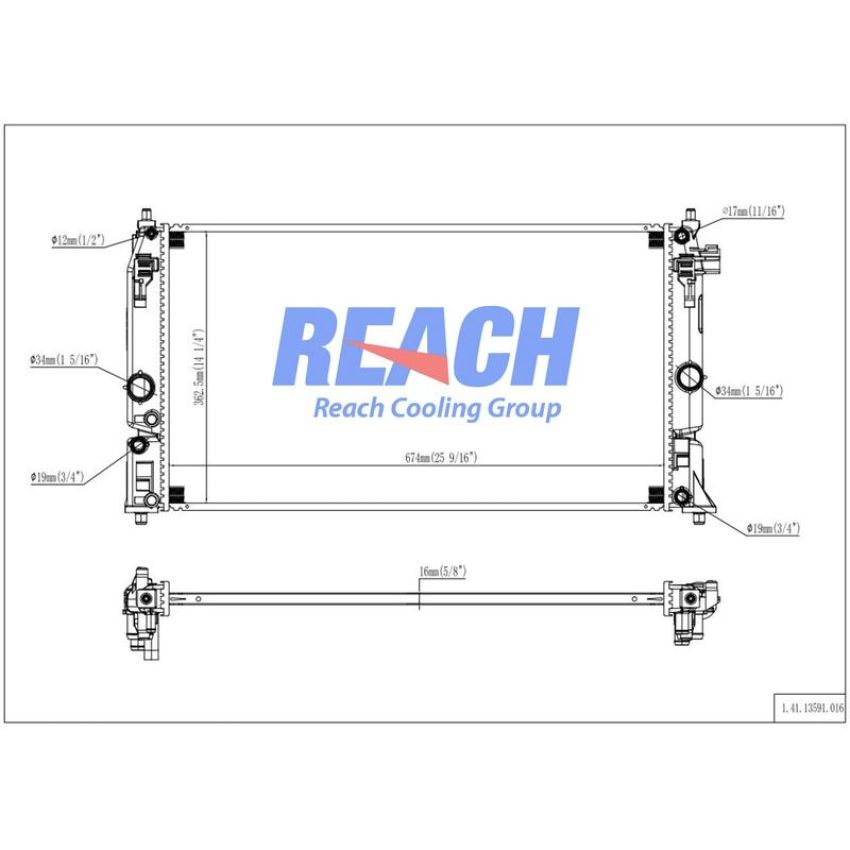 Reach International 41-13591 Radiator
