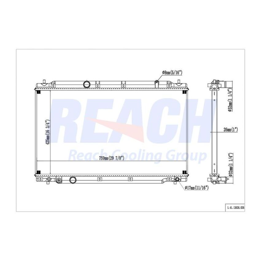Reach International 41-13674 Radiator