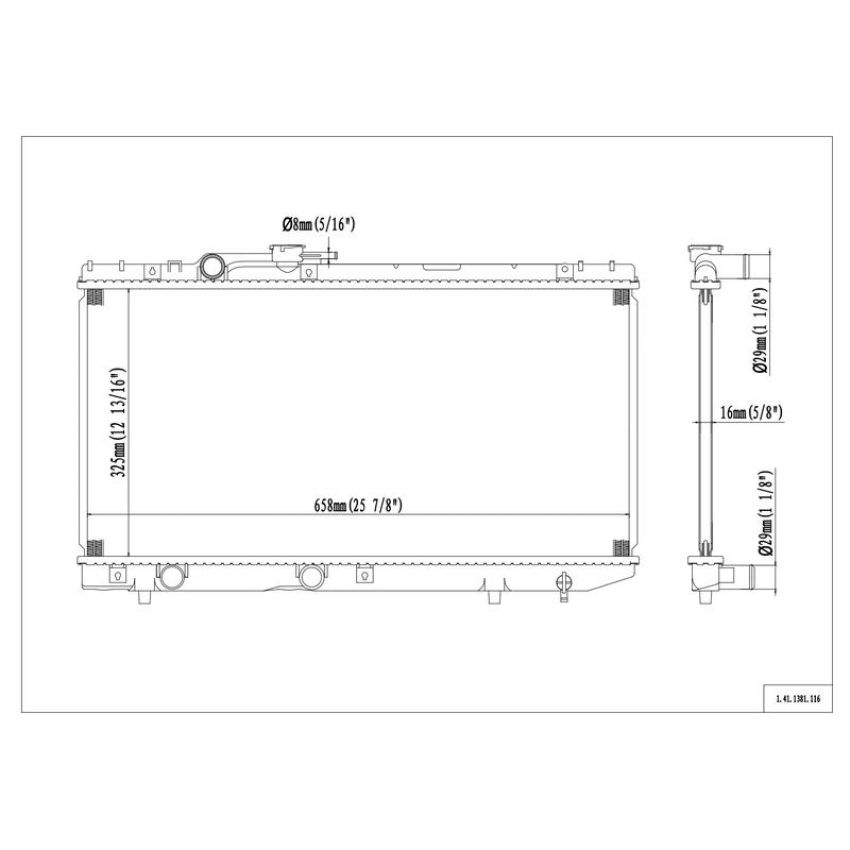 Reach International 41-1381 Radiator