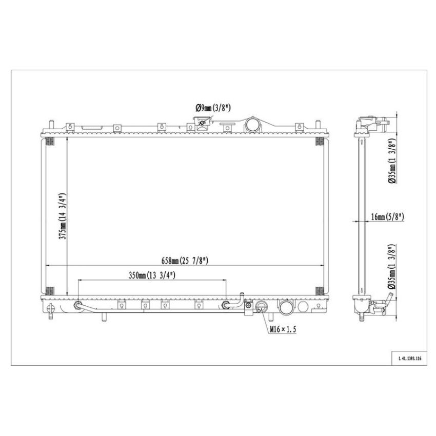 Reach International 41-1393 Radiator