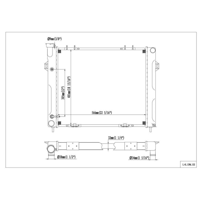 Reach International 41-1396 Radiator