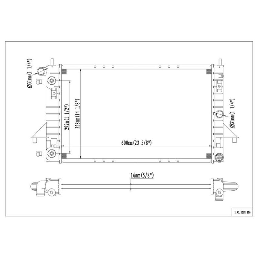 Reach International 41-1398 Radiator