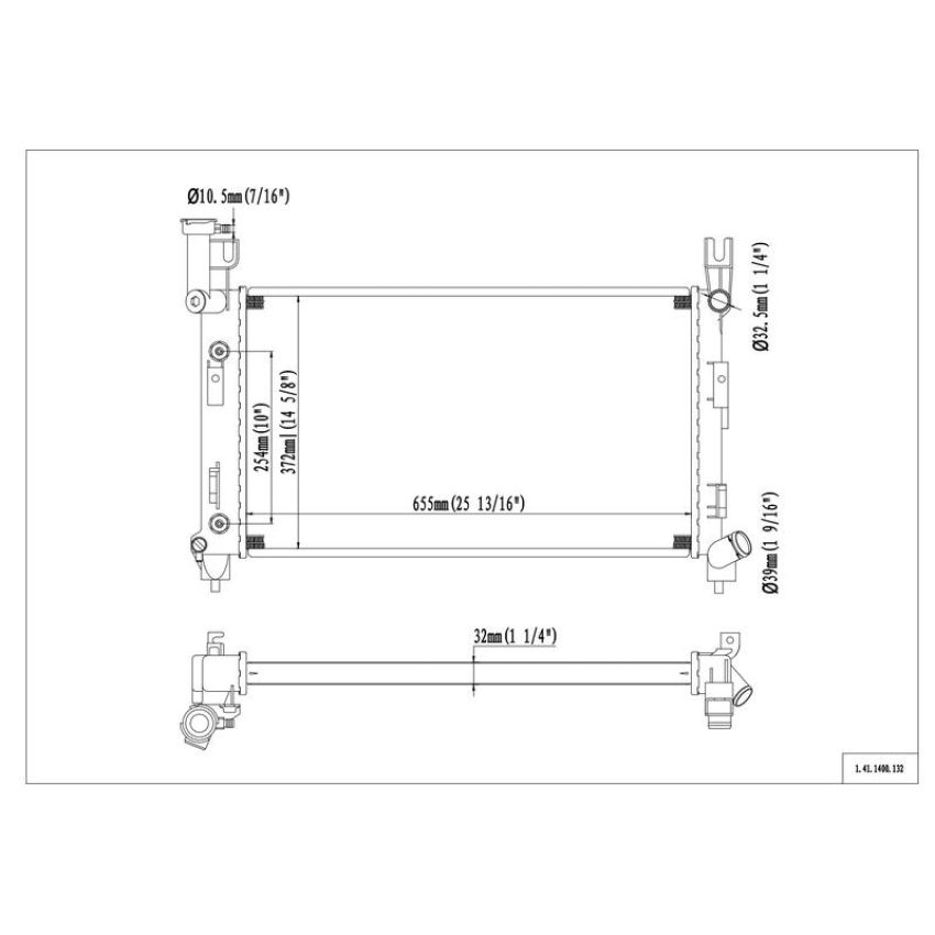 Reach International 41-1400 Radiator