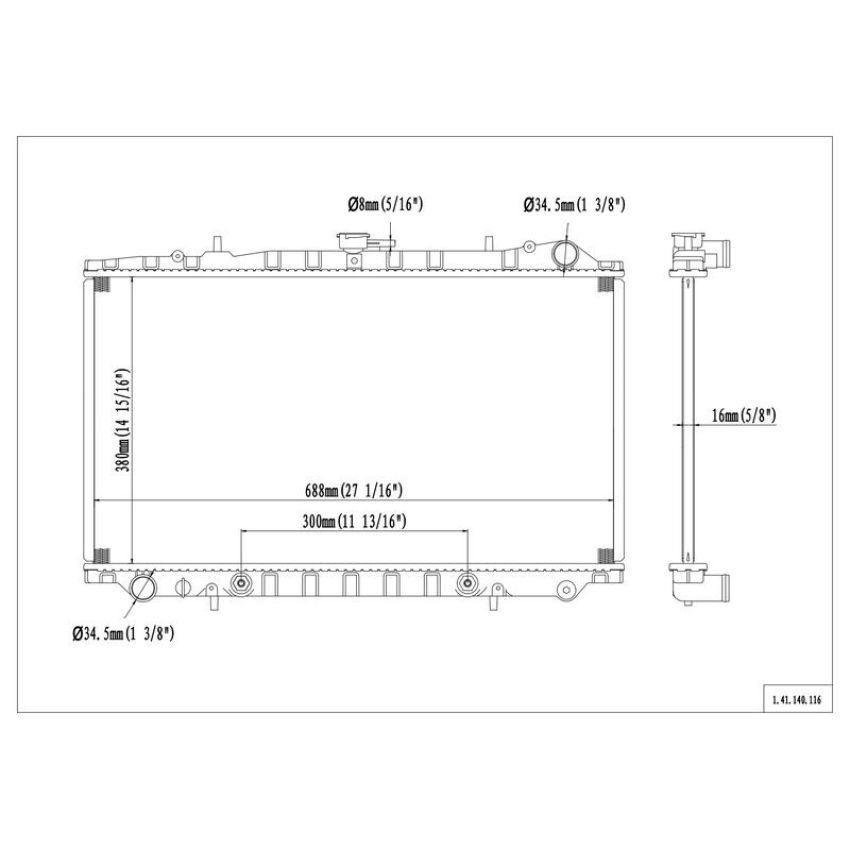 Reach International 41-140 Radiator