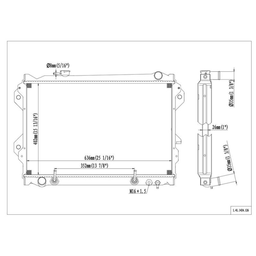 Reach International 41-1424 Radiator