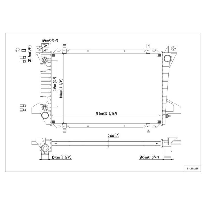 Reach International 41-1453 Radiator