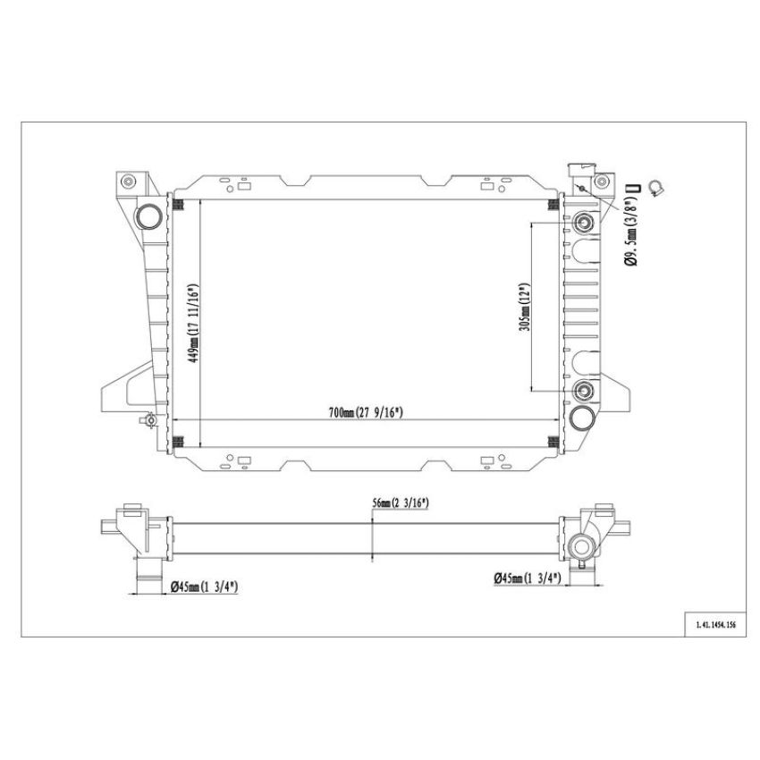 Reach International 41-1454 Radiator