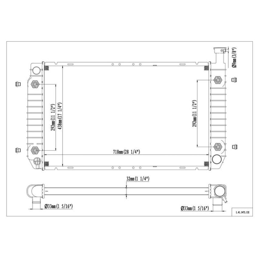 Reach International 41-1475 Radiator