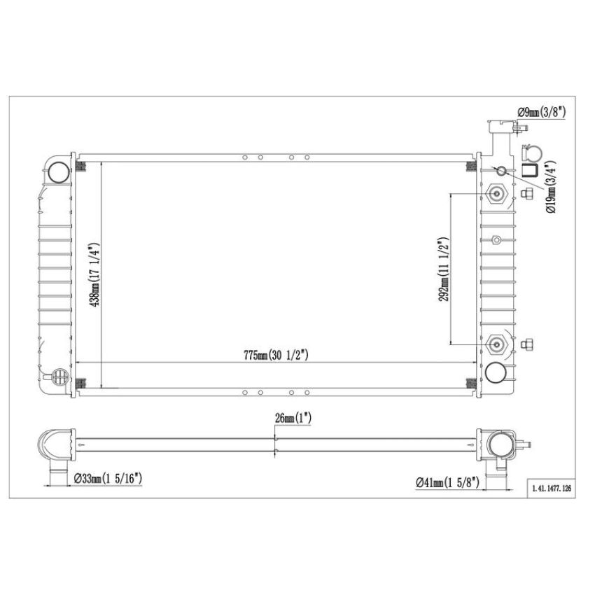 Reach International 41-1477 Radiator