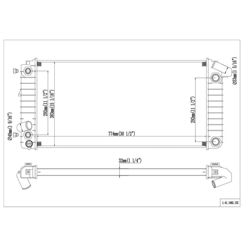Reach International 41-1482 Radiator