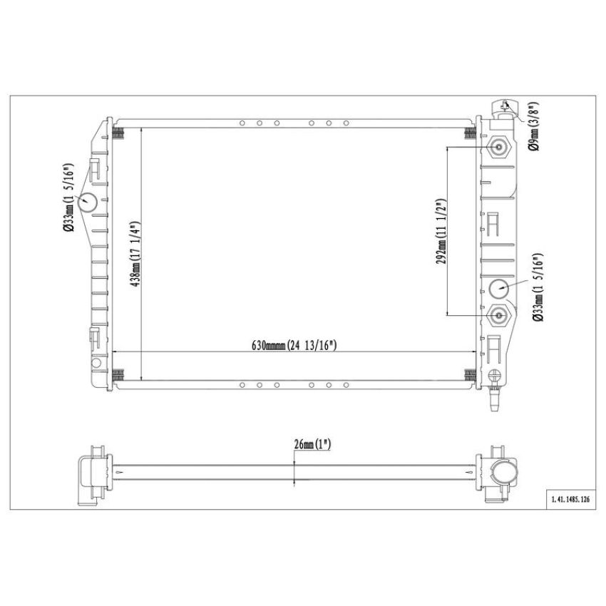 Reach International 41-1485 Radiator