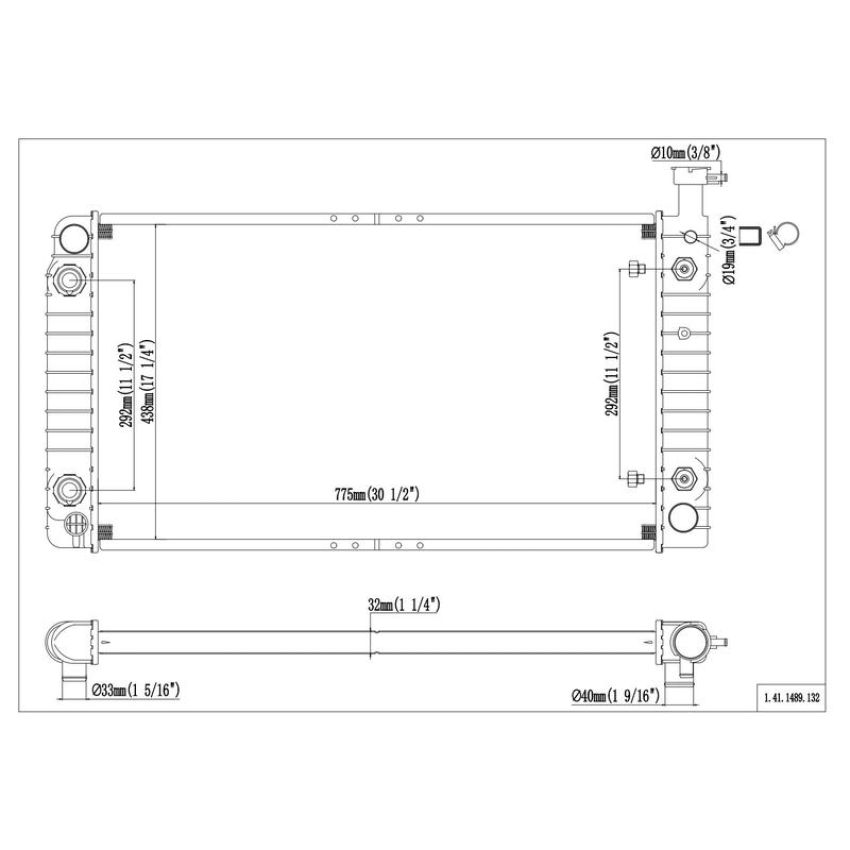 Reach International 41-1489 Radiator