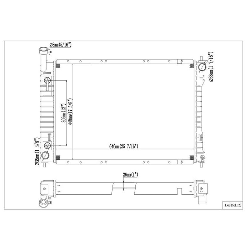 Reach International 41-1511 Radiator