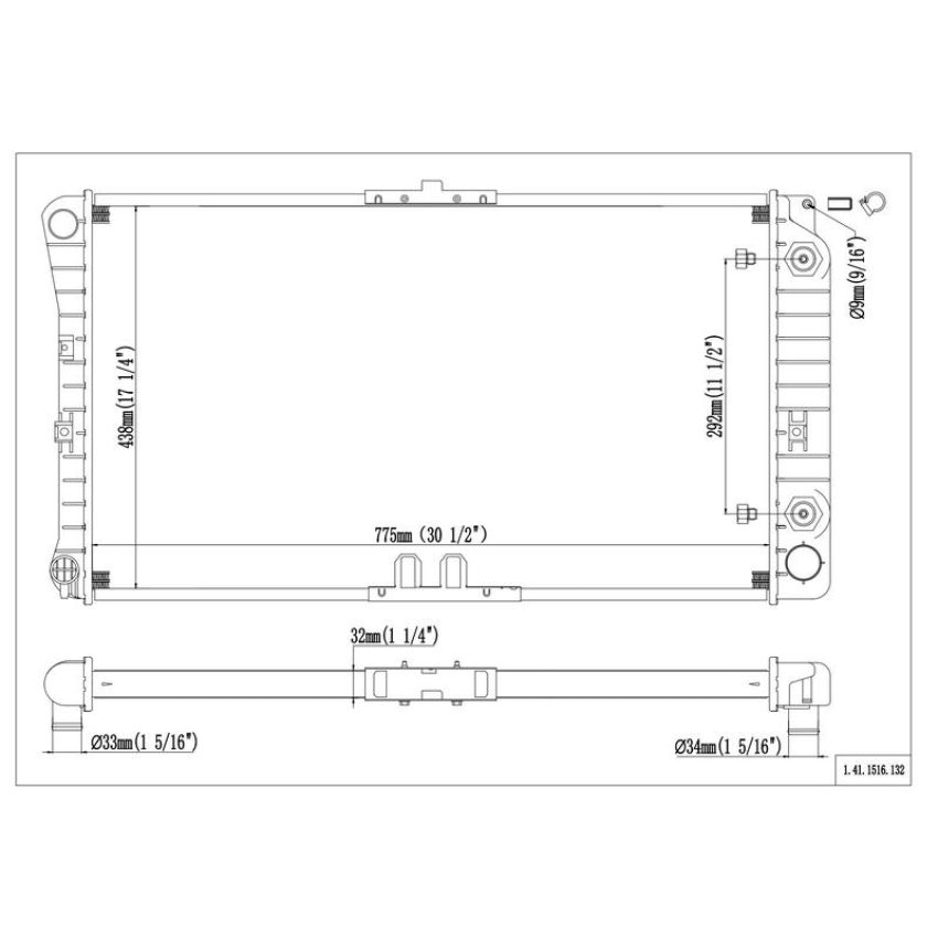 Reach International 41-1516 Radiator