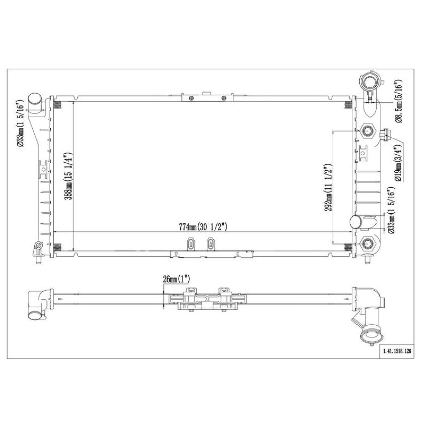 Reach International 41-1518 Radiator
