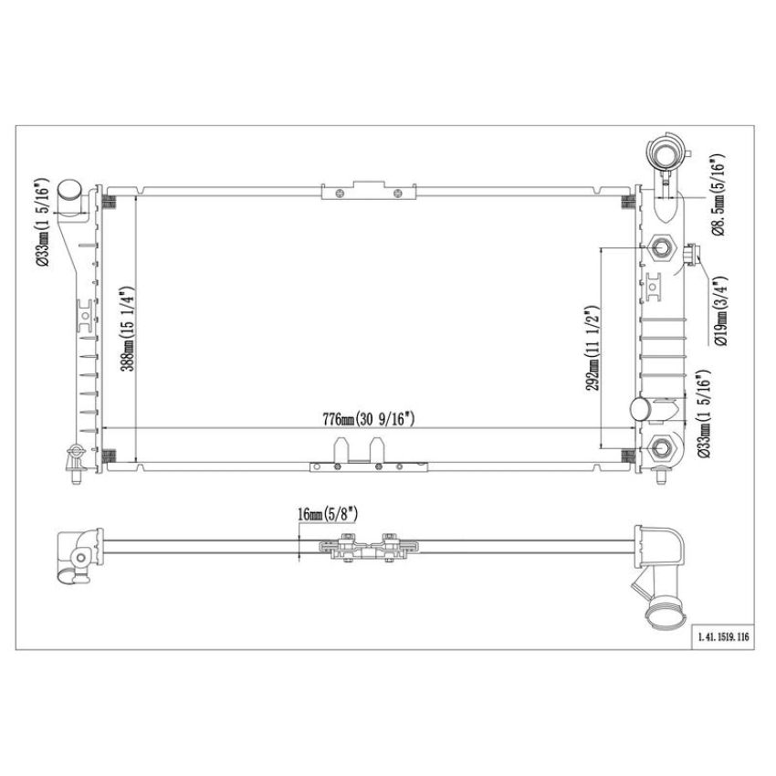 Reach International 41-1519 Radiator