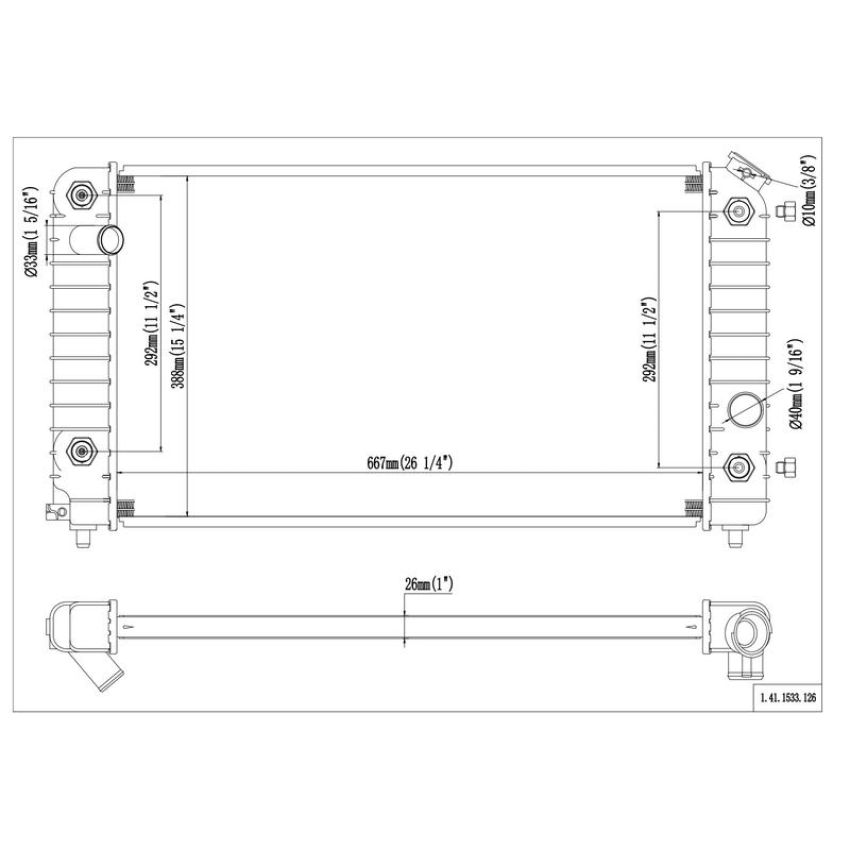 Reach International 41-1533 Radiator
