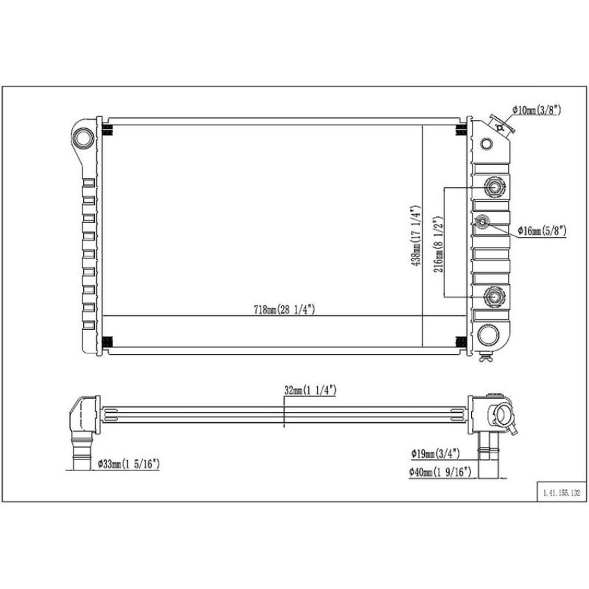 Reach International 41-155 Radiator