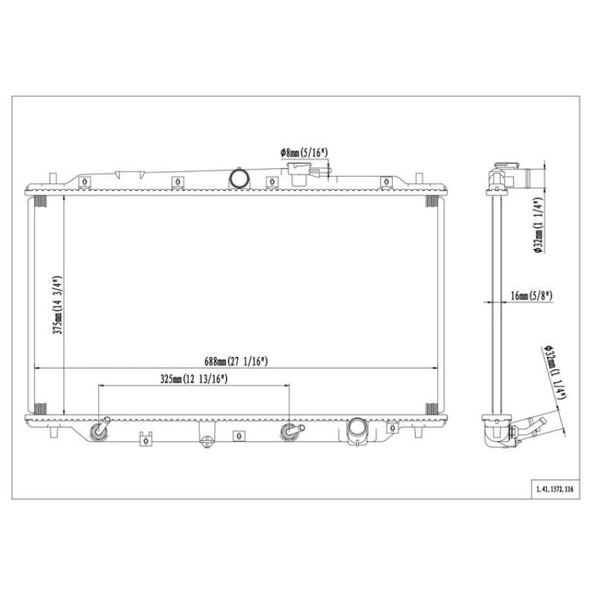 Reach International 41-1572 Radiator