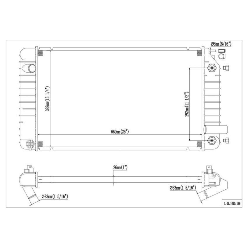 Reach International 41-1610 Radiator