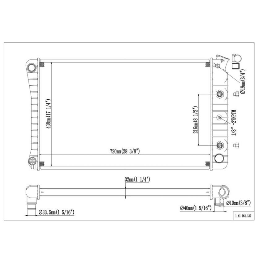 Reach International 41-161 Radiator