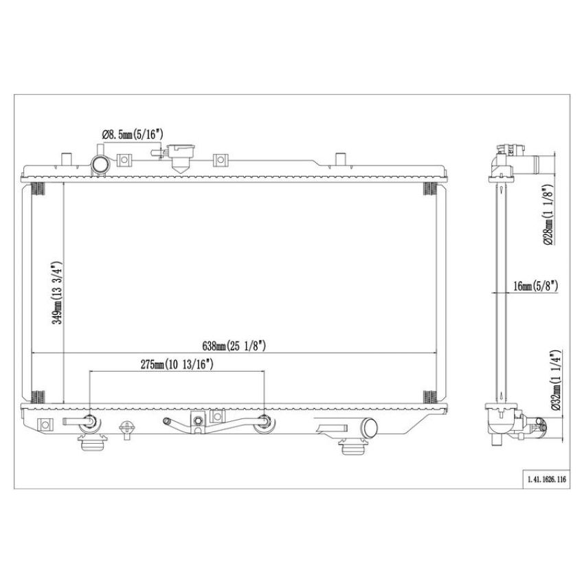 Reach International 41-1626 Radiator