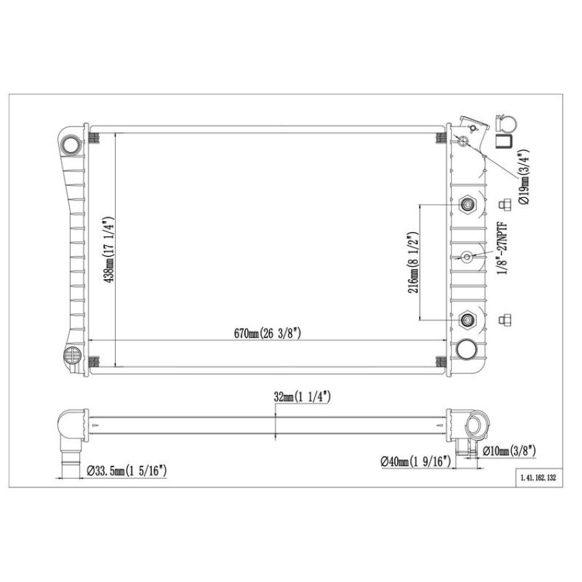 Reach International 41-162 Radiator