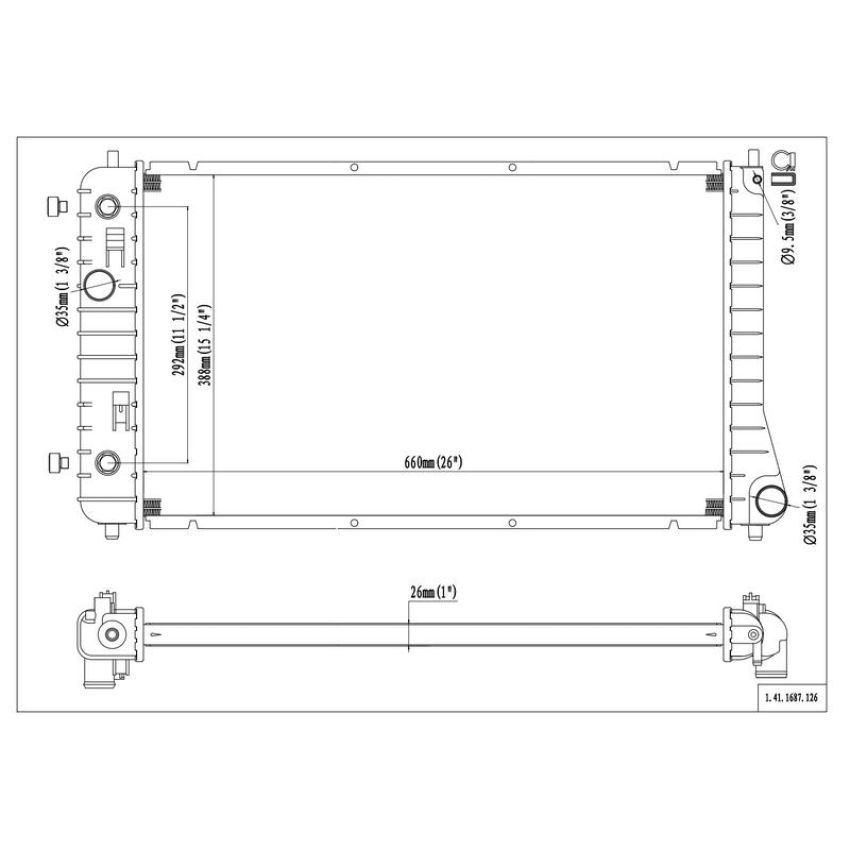 Reach International 41-1687 Radiator