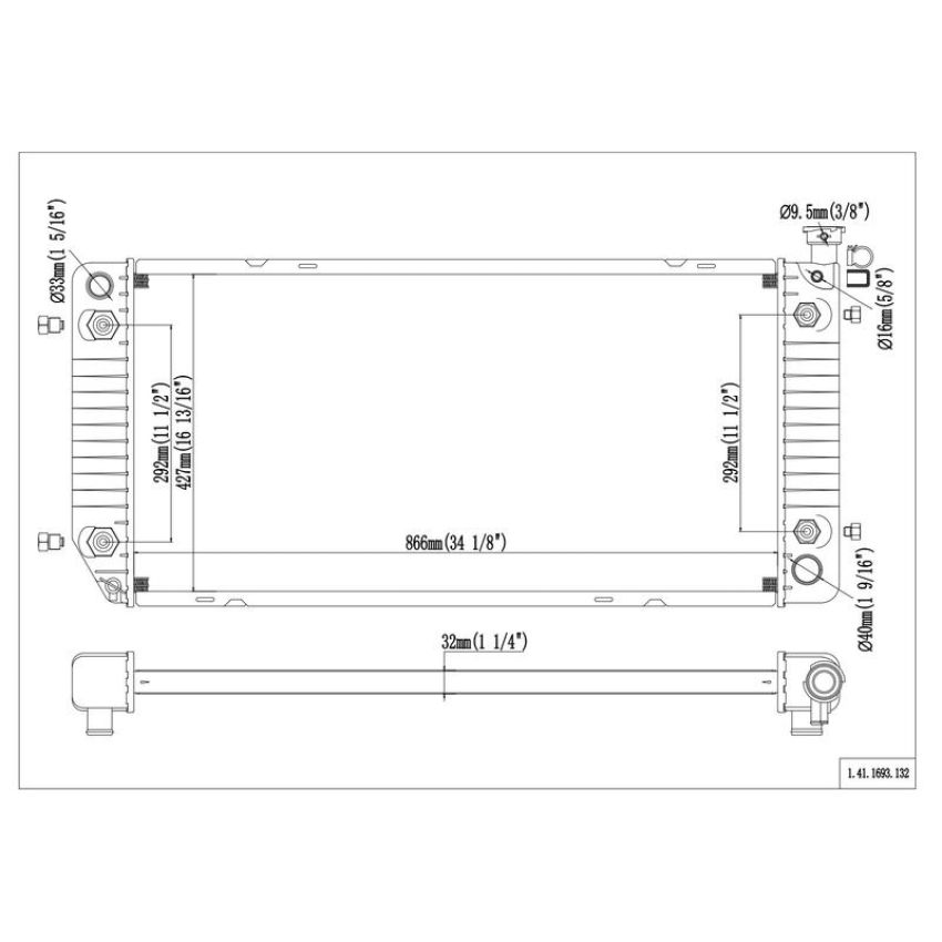 Reach International 41-1693 Radiator